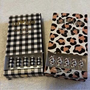 Red Aspen Patterned Nail Dashes Set